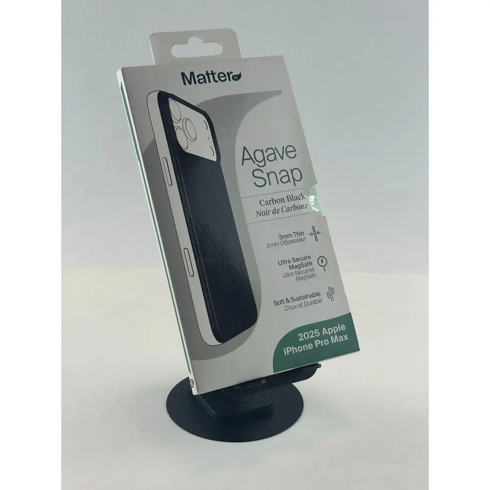 Matter Agave Snap Leather iPhone 17 Pro Max Black Case NWT MSRP: $60.00